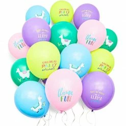 Blue Panda Llama Birthday Party Balloons In 5 Colors (12 Inches, 50-Pack)