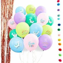 Blue Panda Llama Birthday Party Balloons In 5 Colors (12 Inches, 50-Pack)