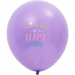 Blue Panda Llama Birthday Party Balloons In 5 Colors (12 Inches, 50-Pack)