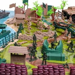 Blue Panda Military Action Figures And Accessory Kit (120 Pieces) 12 Blue Panda Military Action Figures And Accessory Kit (120 Pieces)