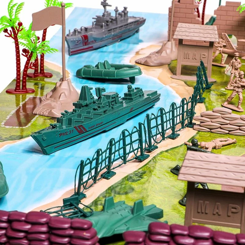 Blue Panda Military Action Figures And Accessory Kit (120 Pieces) 8 Blue Panda Military Action Figures And Accessory Kit (120 Pieces)