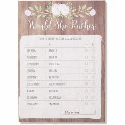 Blue Panda Games Oh, Deer Girl's Baby Shower Nursery Rhyme Game Cards For Party, Deer Theme (5 X 7 In, 5 Pack, 250 Sheets)