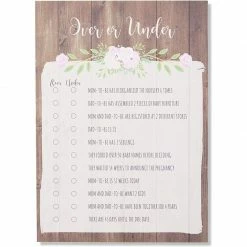 Blue Panda Games Oh, Deer Girl's Baby Shower Nursery Rhyme Game Cards For Party, Deer Theme (5 X 7 In, 5 Pack, 250 Sheets)