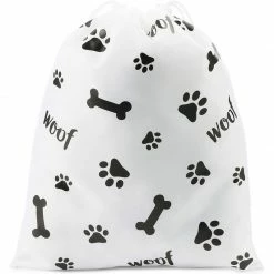 Blue Panda Woof! Dog Birthday Party Supplies, Drawstring Gift Bags (10 X 12 In, 12 Pack) Special Occasions