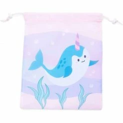 Blue Panda Special Occasions Drawstring Favor Bags For Kids Narwhal Birthday Party (10 X 12 In, 12 Pack)