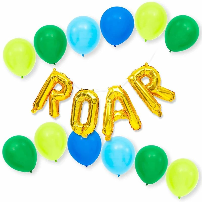 Blue Panda Foil Balloon Letters Set, Gold Roar Dinosaur Birthday Party (24 Pack) 3 Blue Panda Foil Balloon Letters Set, Gold Roar Dinosaur Birthday Party (24 Pack)