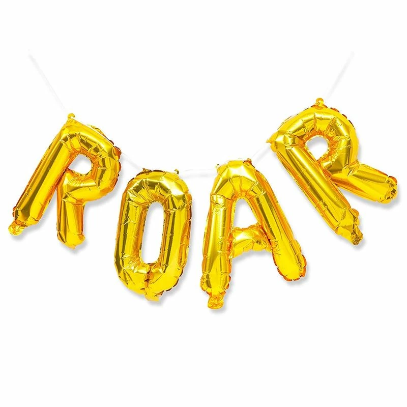 Blue Panda Foil Balloon Letters Set, Gold Roar Dinosaur Birthday Party (24 Pack) 5 Blue Panda Foil Balloon Letters Set, Gold Roar Dinosaur Birthday Party (24 Pack)