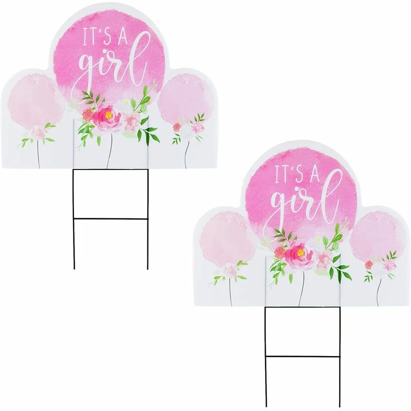 Blue Panda Baby Shower Yard Signs With Stakes, It’s A Girl (17 X 13 In, 2 Pack) Special Occasions 5 Blue Panda Baby Shower Yard Signs With Stakes, It’s A Girl (17 X 13 In, 2 Pack) Special Occasions