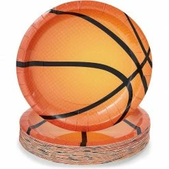 Blue Panda Dinnerware Sets Happy Birthday Basketball Party Pack, Dinnerware Set And Banner (Serves 24, 171 Pieces)