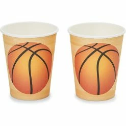 Blue Panda Dinnerware Sets Happy Birthday Basketball Party Pack, Dinnerware Set And Banner (Serves 24, 171 Pieces)