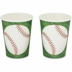 Blue Panda Baseball Birthday Party Pack, Dinnerware Set And Banner (Serves 24, 171 Pieces) Dinnerware Sets