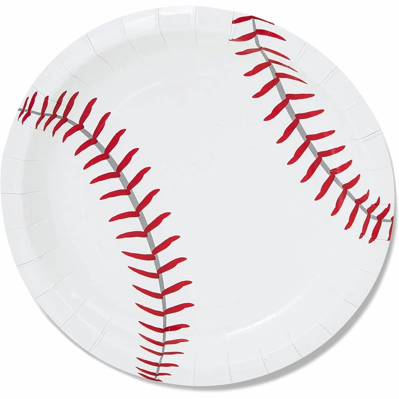 Blue Panda Baseball Plates For Sports Birthday Party (White, 7 Inches, 80 Pack) 5 Blue Panda Baseball Plates For Sports Birthday Party (White, 7 Inches, 80 Pack)