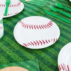 Blue Panda Baseball Plates For Sports Birthday Party (White, 7 Inches, 80 Pack) 11 Blue Panda Baseball Plates For Sports Birthday Party (White, 7 Inches, 80 Pack)