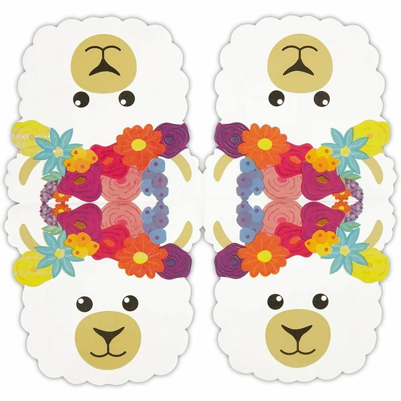 Blue Panda Llama Party Napkins (6.5 X 6.5 Inches, 50 Pack) 8 Blue Panda Llama Party Napkins (6.5 X 6.5 Inches, 50 Pack)