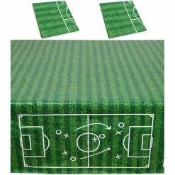Blue Panda Tablecloths Soccer Party Plastic Table Covers (54 X 108 In, 3 Pack)