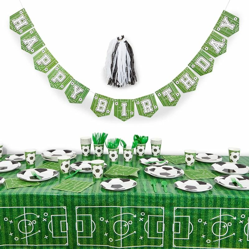 Blue Panda Tablecloths Soccer Party Plastic Table Covers (54 X 108 In, 3 Pack) 4 Blue Panda Tablecloths Soccer Party Plastic Table Covers (54 X 108 In, 3 Pack)