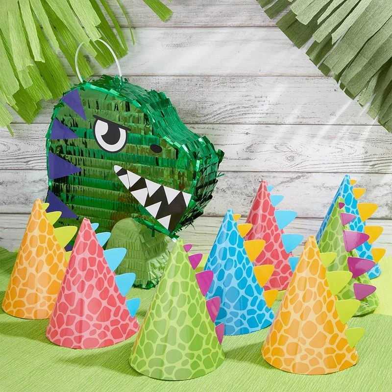 Blue Panda Dinosaur Party Hats For Kids Birthday, Cone Party Hats (4.75 X 7 In, 24 Pack) Decorations 4 Blue Panda Dinosaur Party Hats For Kids Birthday, Cone Party Hats (4.75 X 7 In, 24 Pack) Decorations