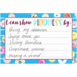 Blue Panda Classroom Kindness Cards And Ballot Box For Elementary Students (8x8 In, 50 Cards) Special Occasions