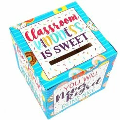 Blue Panda Classroom Kindness Cards And Ballot Box For Elementary Students (8x8 In, 50 Cards) Special Occasions