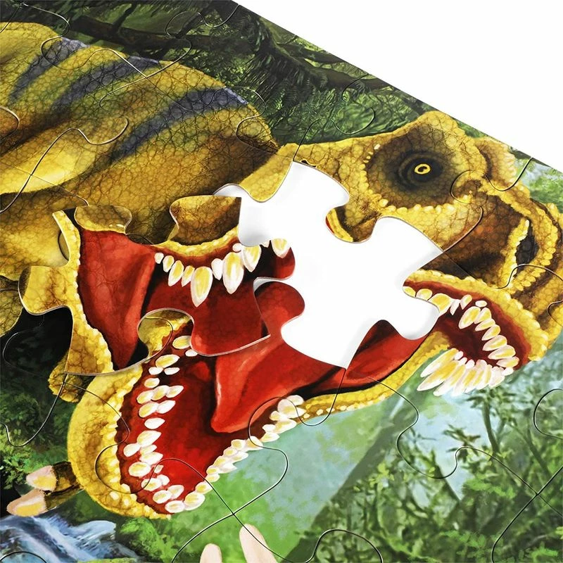 Blue Panda Giant Jigsaw Floor Puzzle For Kids, Dinosaur (2.9 X 1.9 Ft, 35.3 X 23.5 In, 48 Pieces) 6 Blue Panda Giant Jigsaw Floor Puzzle For Kids, Dinosaur (2.9 X 1.9 Ft, 35.3 X 23.5 In, 48 Pieces)