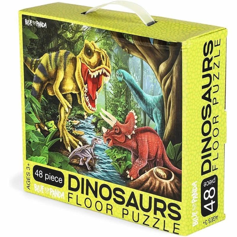 Blue Panda Giant Jigsaw Floor Puzzle For Kids, Dinosaur (2.9 X 1.9 Ft, 35.3 X 23.5 In, 48 Pieces) 7 Blue Panda Giant Jigsaw Floor Puzzle For Kids, Dinosaur (2.9 X 1.9 Ft, 35.3 X 23.5 In, 48 Pieces)