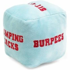 Blue Panda Plush Exercise Dice Cubes For Indoor, Outdoor Games (Blue, Yellow, 4 In, 4 Pack)