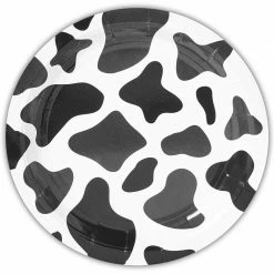 Blue Panda Farm Animal Party Plates, Cow Birthday Supplies (7 In, 80 Pack)