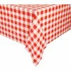 Blue Panda Tablecloths Country Red And White Checkered Tablecloth, Rustic Plastic Table Cover (54 X 108 In, 3 Pack) 2 Blue Panda Tablecloths Country Red And White Checkered Tablecloth, Rustic Plastic Table Cover (54 X 108 In, 3 Pack)