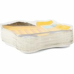 Blue Panda Construction Birthday Party Paper Plates, Die Cut (10 X 8.8 In, 48 Pack)