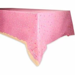 Blue Panda Donuts Birthday Party Table Covers (Pink, 54 X 108 In, 3 Pack)