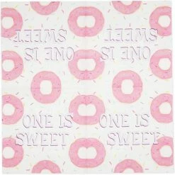 Blue Panda Donut Party Napkins For 1st Birthday, One Is Sweet (Pink, 6.5 In, 100 Pack) 7 Blue Panda Donut Party Napkins For 1st Birthday, One Is Sweet (Pink, 6.5 In, 100 Pack)