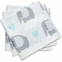 Blue Panda Special Occasions Elephant Tablecloth For Boy Baby Shower, Plastic Table Cover (54 X 108 In, 3 Pack)