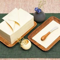 Blue Panda Disposable Bathroom Paper Napkins For Guests, Large Rectangle (Beige, 4 X 8 In, 200 Pack)