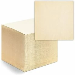 Blue Panda Disposable Bamboo Square Luncheon Napkins (Beige, 6.5 X 6.5 In, 250 Pack)