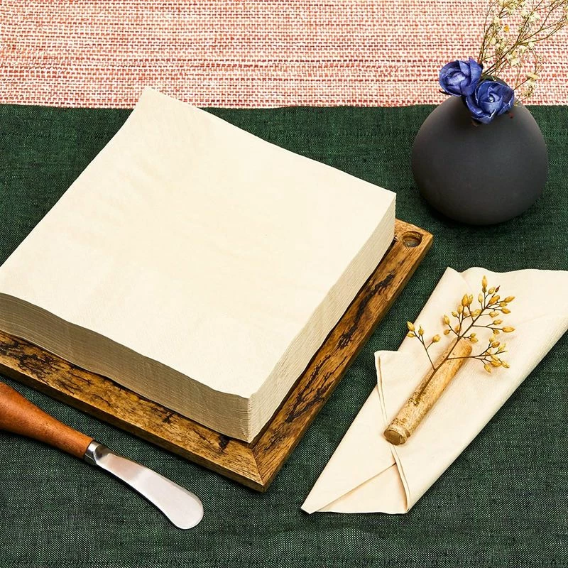 Blue Panda Disposable Bamboo Square Luncheon Napkins (Beige, 6.5 X 6.5 In, 250 Pack) 4 Blue Panda Disposable Bamboo Square Luncheon Napkins (Beige, 6.5 X 6.5 In, 250 Pack)