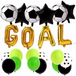 Blue Panda Soccer Ball Party Balloons For Birthday Decorations, Goal (46 Pieces)