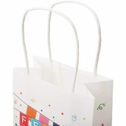 Blue Panda Feliz Cumpleanos Gift Bags With Handles For Birthday Parties (9 X 5.3 In, 24 Pack) Party Bags And Boxes