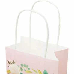 Blue Panda Pink Princess Castle Paper Birthday Party Gift Bags (9 X 5.3 In, 24 Piece) Party Bags And Boxes