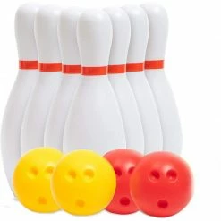 Blue Panda Kids Bowling Game With 10 Pins And 4 Balls (14 Piece Set) Games