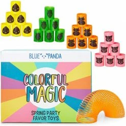 Blue Panda Farm Animal Spring Toys, Kids Birthday Party Favors (1.75 X 2 In, 24 Pack)