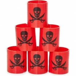 Blue Panda Pirate Spring Toys, Kids Birthday Party Favors (1.75 X 2 In, 24 Pack)