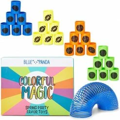 Blue Panda Sports Spring Toys, Kids Birthday Party Favors (1.75 X 2 In, 24 Pack)