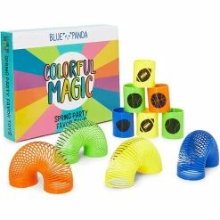 Blue Panda Sports Spring Toys, Kids Birthday Party Favors (1.75 X 2 In, 24 Pack)