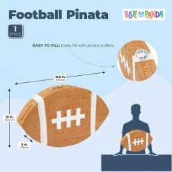 Blue Panda Football Pinata For Sports Birthday Party (16.5 X 10 X 3 In)