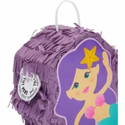Blue Panda Mini Mermaid Piñatas For Girls Birthday Party Decorations (8 X 5 X 2.5 In, 3 Pack) Special Occasions