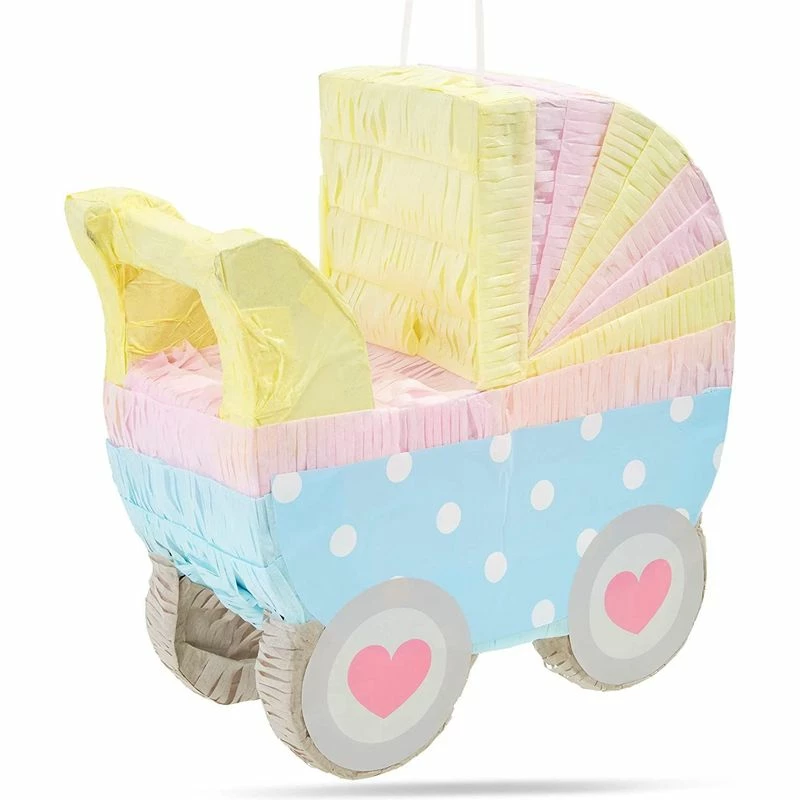 Blue Panda Decorations Small Baby Carriage Pinata For Baby Shower Party (11.5 X 12.25 X 5 Inches) 3 Blue Panda Decorations Small Baby Carriage Pinata For Baby Shower Party (11.5 X 12.25 X 5 Inches)