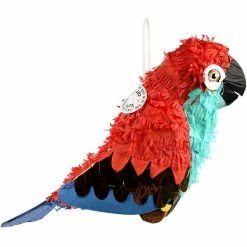 Blue Panda Small Parrot Pinata For Pirate Birthday Party (14.5 X 14 X 6 In)