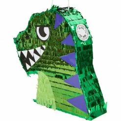 Blue Panda Small Green Scary T-Rex Dinosaur Pinata For Birthday Party (11 X 12.9 X 3 In) Decorations 11 Blue Panda Small Green Scary T-Rex Dinosaur Pinata For Birthday Party (11 X 12.9 X 3 In) Decorations