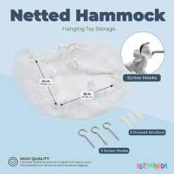 Blue Panda Stuffed Animal Storage Hammock For Small Soft Toys (White, 32 X 24 Inches) Special Occasions 9 Blue Panda Stuffed Animal Storage Hammock For Small Soft Toys (White, 32 X 24 Inches) Special Occasions