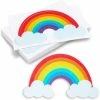 Blue Panda Special Occasions Colorful Rainbow Waterproof Decal, Vinyl Sticker (3.5 X 2 In, 36 Pack)
